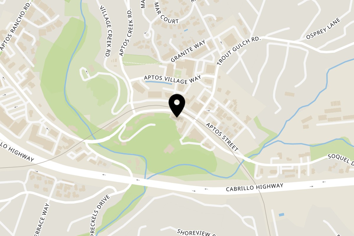 Map showing the location of Green Papaya Authentic Thai on 8042 Soquel Dr in Aptos